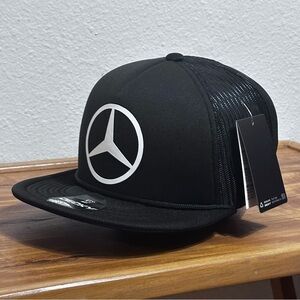 Mercedes Benz Benz  Decky foam Trucker Hat Flat Brim SnapBack Men’s Custom Logo